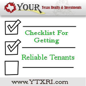 Checklist For Getting Reliable Tenants